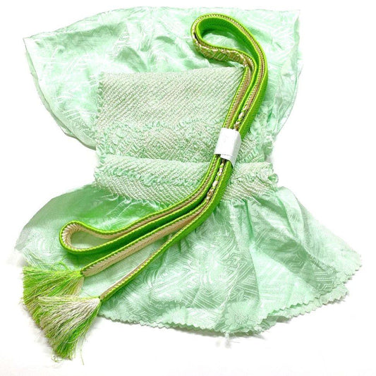 4647# Japanese Kimono Accessory Obiage and Obijime 2-piece Set Silk Shibori