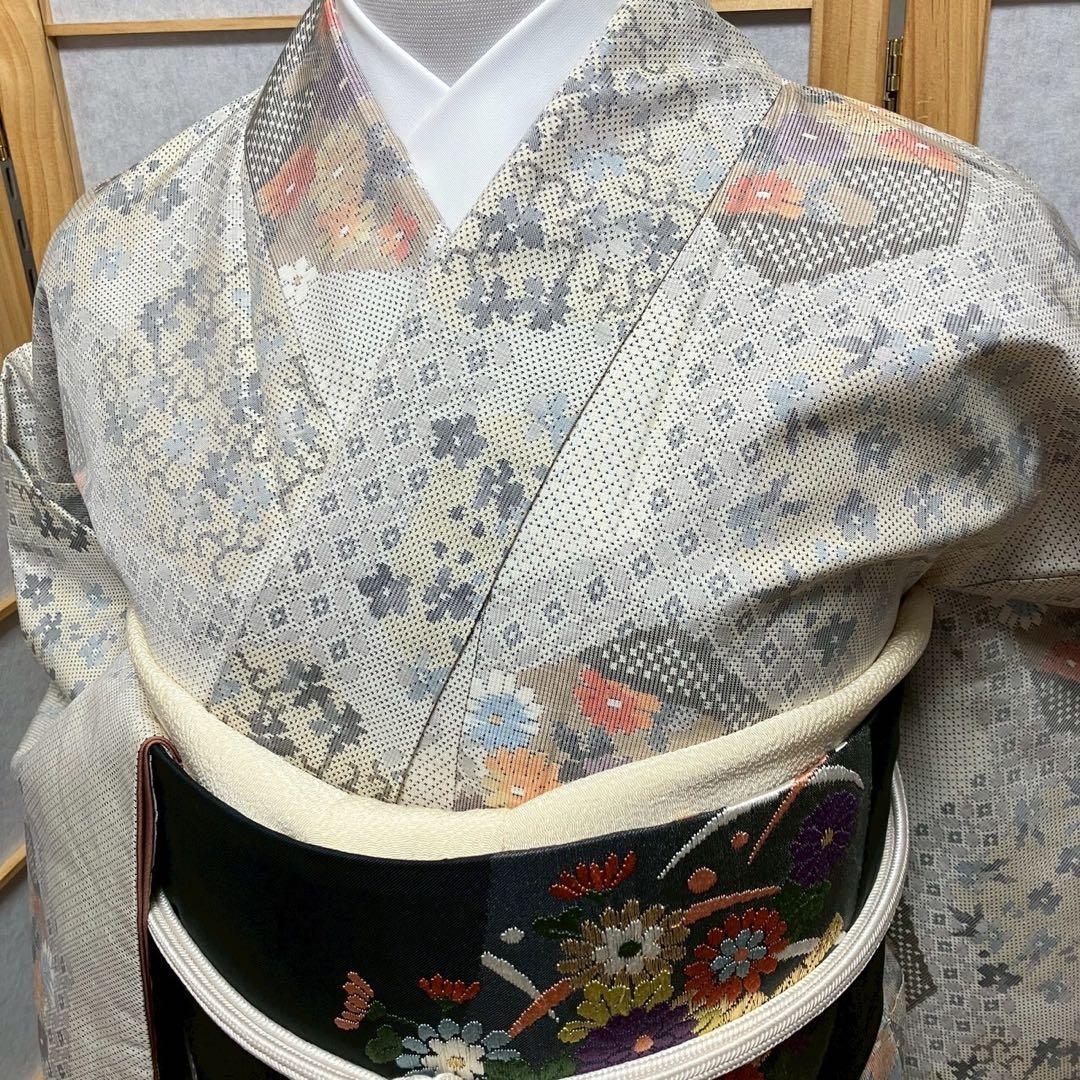 8088# Japanese Kimono Vintage Womens Silk Pongee Fabric Robe Kimono only sold