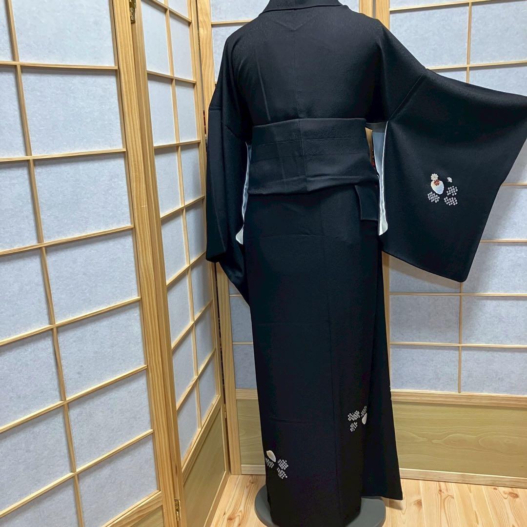 8084# Japanese Kimono Vintage Womens Silk Fabric Robe Kimono only sold Shibori