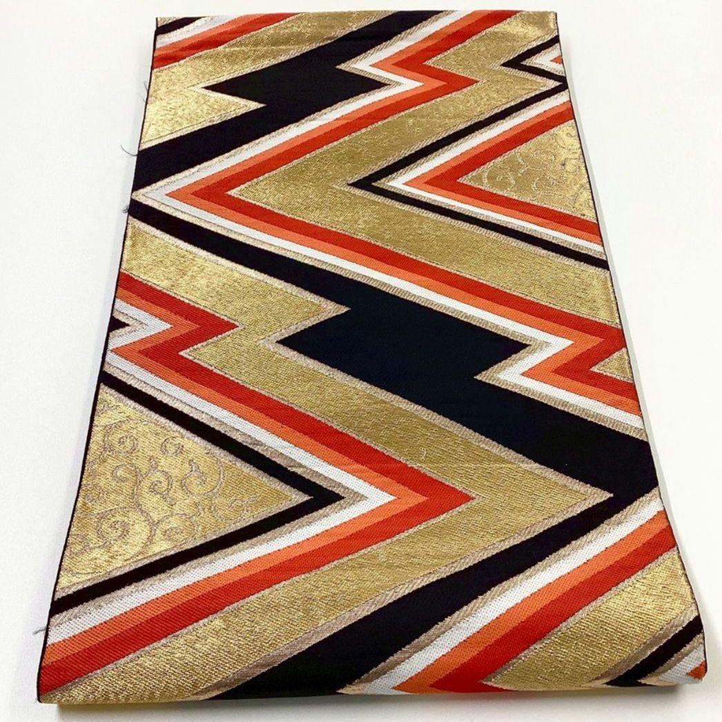 4992# Japanese Vintage Fukuro Obi Belt Kimono Fabric Silk Traditional Untailored