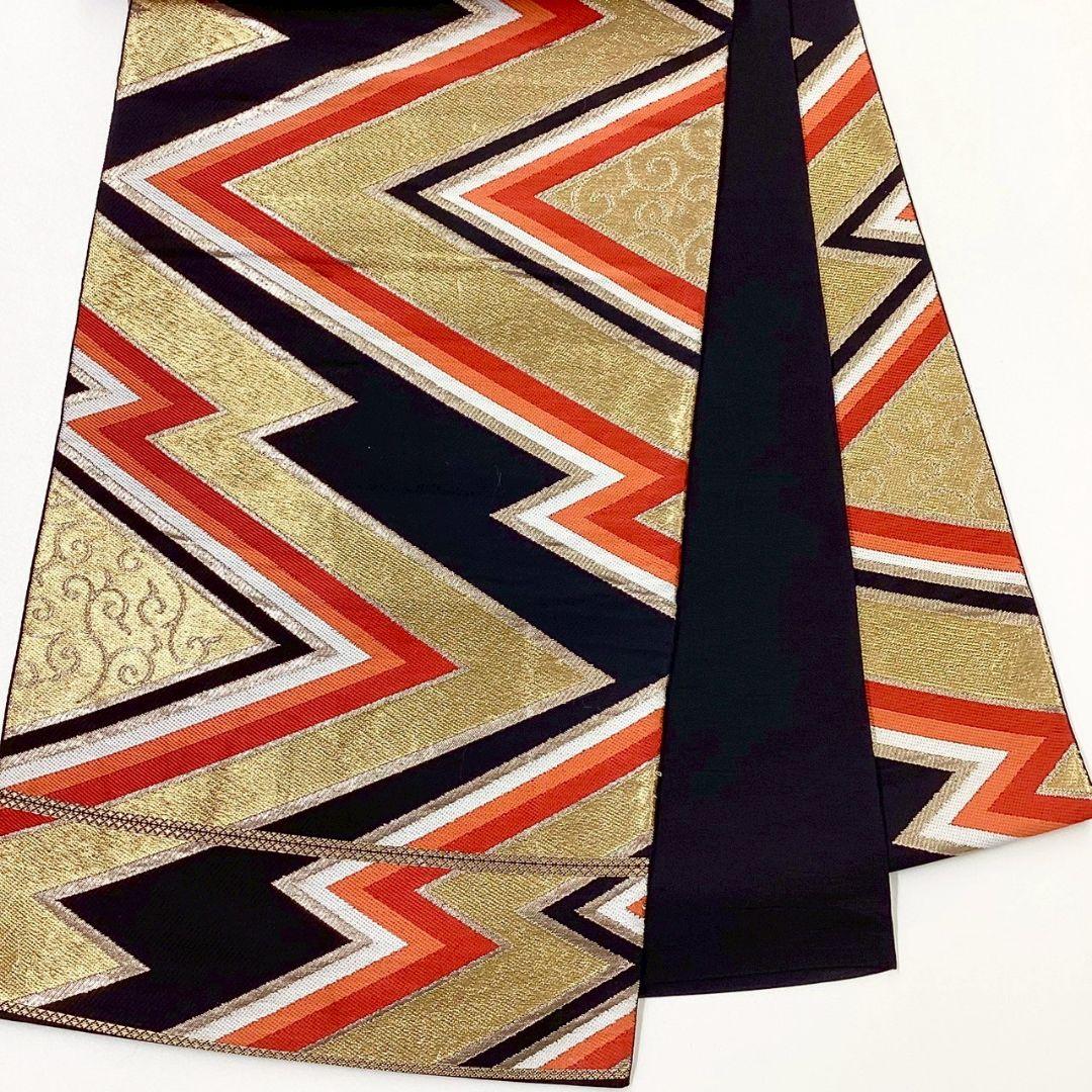 4992# Japanese Vintage Fukuro Obi Belt Kimono Fabric Silk Traditional Untailored