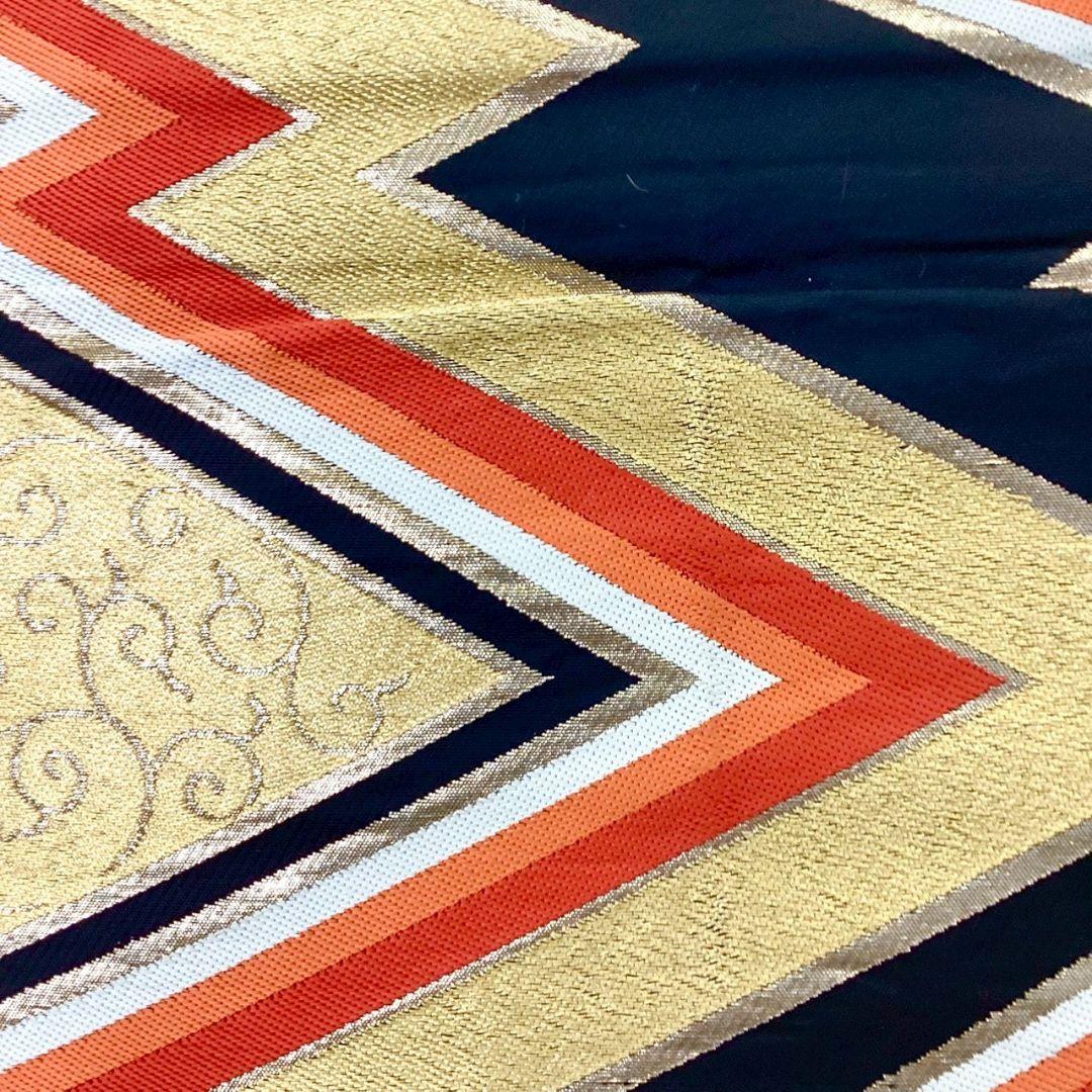 4992# Japanese Vintage Fukuro Obi Belt Kimono Fabric Silk Traditional Untailored