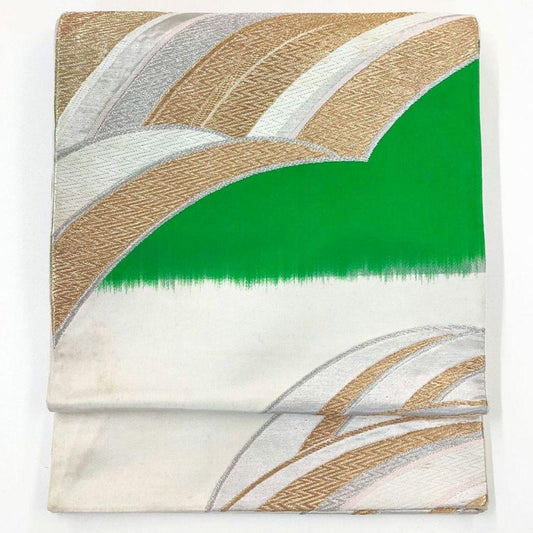 4927# Japanese Vintage Fukuro Obi Belt Kimono Fabric Silk Traditional