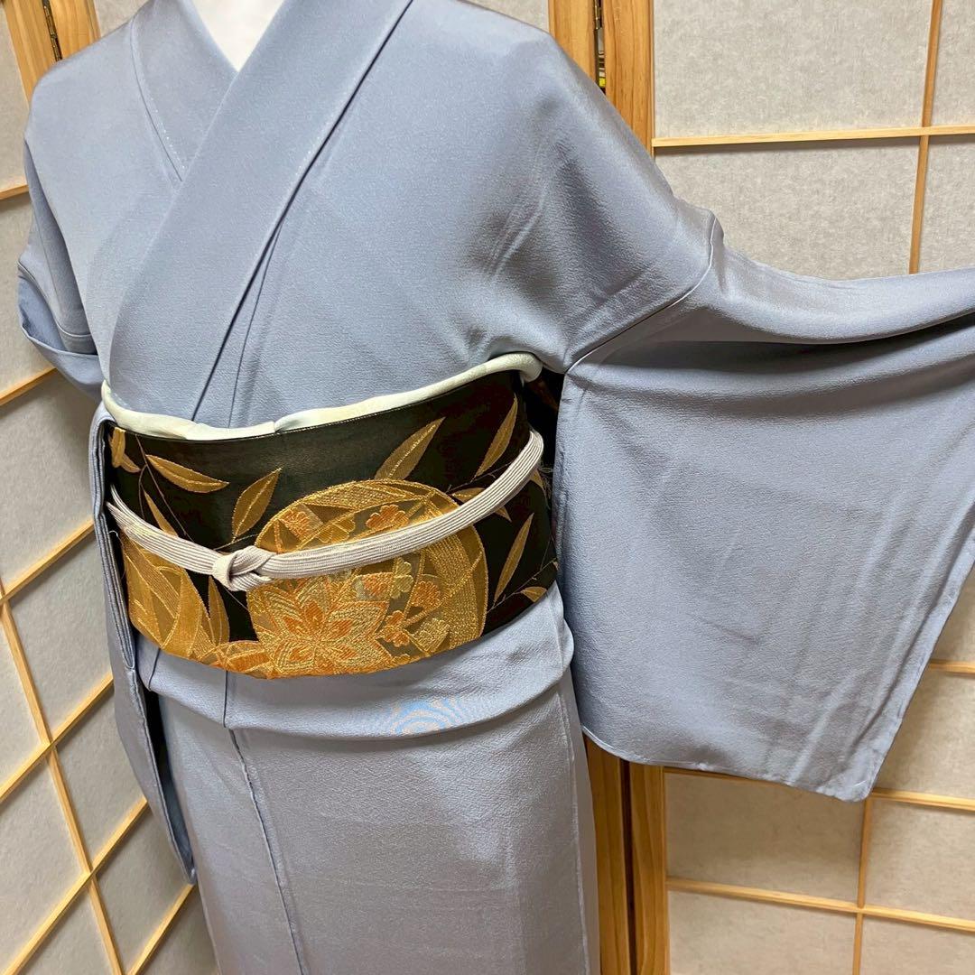 5790# Japanese Kimono Vintage Womens Silk Fabric Robe Kimono only sold Unused