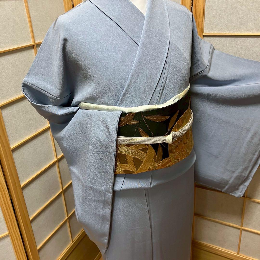 5790# Japanese Kimono Vintage Womens Silk Fabric Robe Kimono only sold Unused