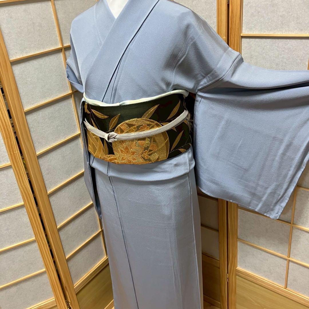 5790# Japanese Kimono Vintage Womens Silk Fabric Robe Kimono only sold Unused