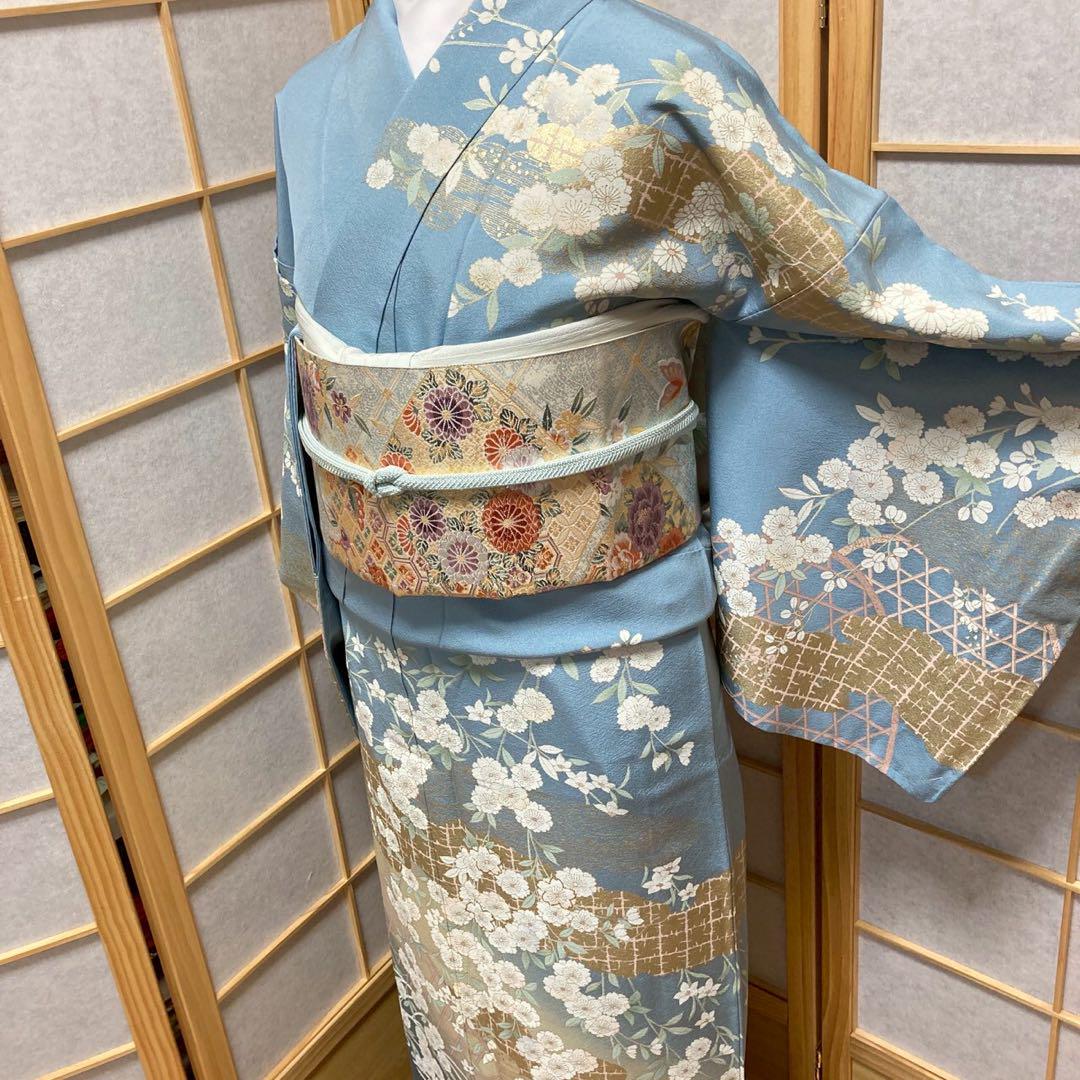 3934# Japanese Kimono Vintage Womens Silk Fabric Robe Kimono only sold