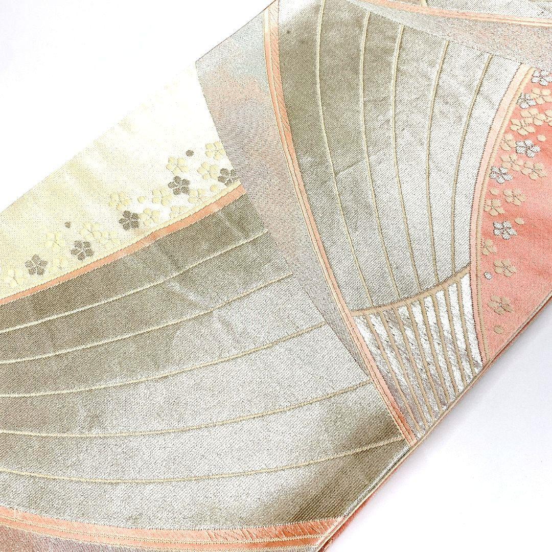 4087# Japanese Vintage Fukuro Obi Belt Kimono Fabric Silk Traditional
