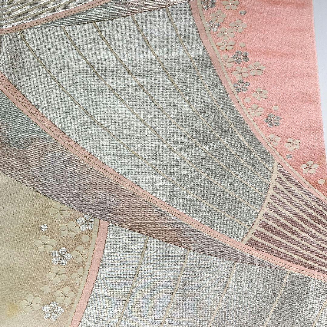 4087# Japanese Vintage Fukuro Obi Belt Kimono Fabric Silk Traditional