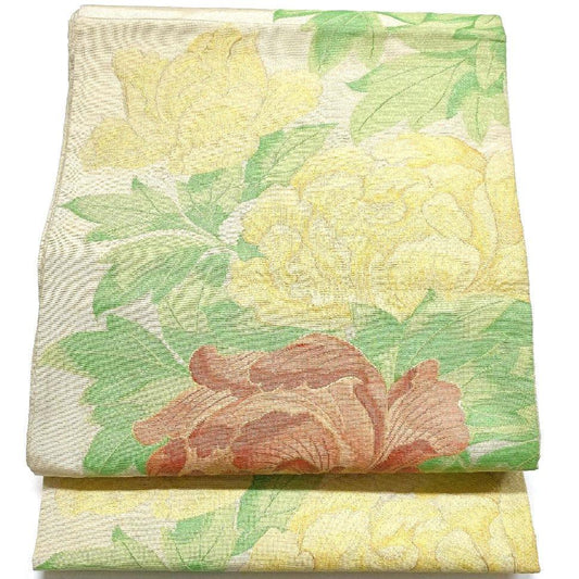 4136# Japanese Vintage Fukuro Obi Belt Kimono Fabric Silk Traditional