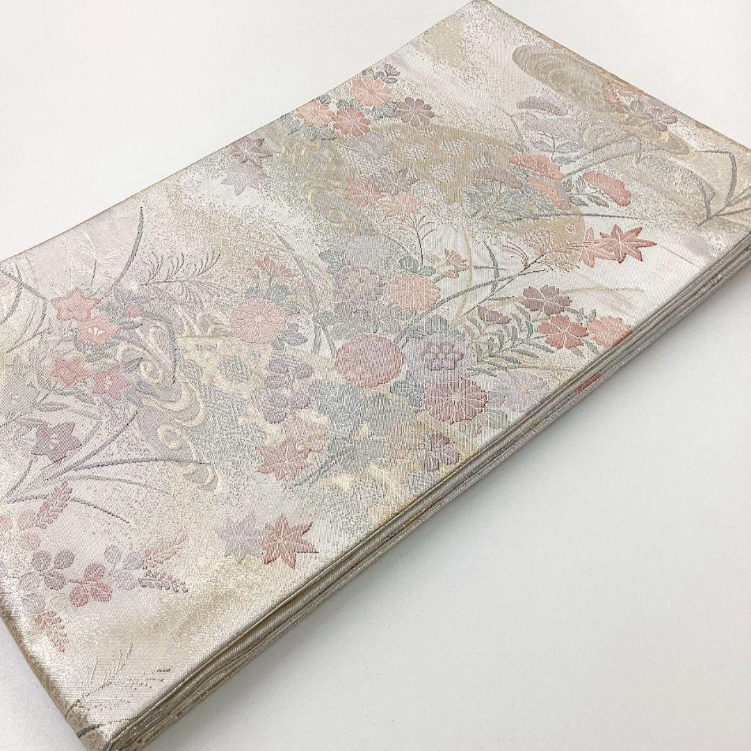 4954# Japanese Vintage Fukuro Obi Belt Kimono Fabric Silk Traditional