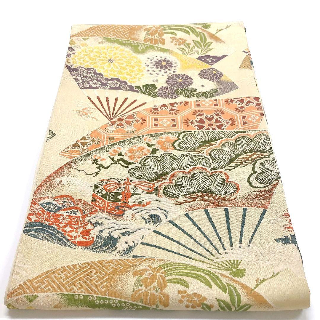 3786# Japanese Vintage Fukuro Obi Belt Kimono Fabric Silk Traditional