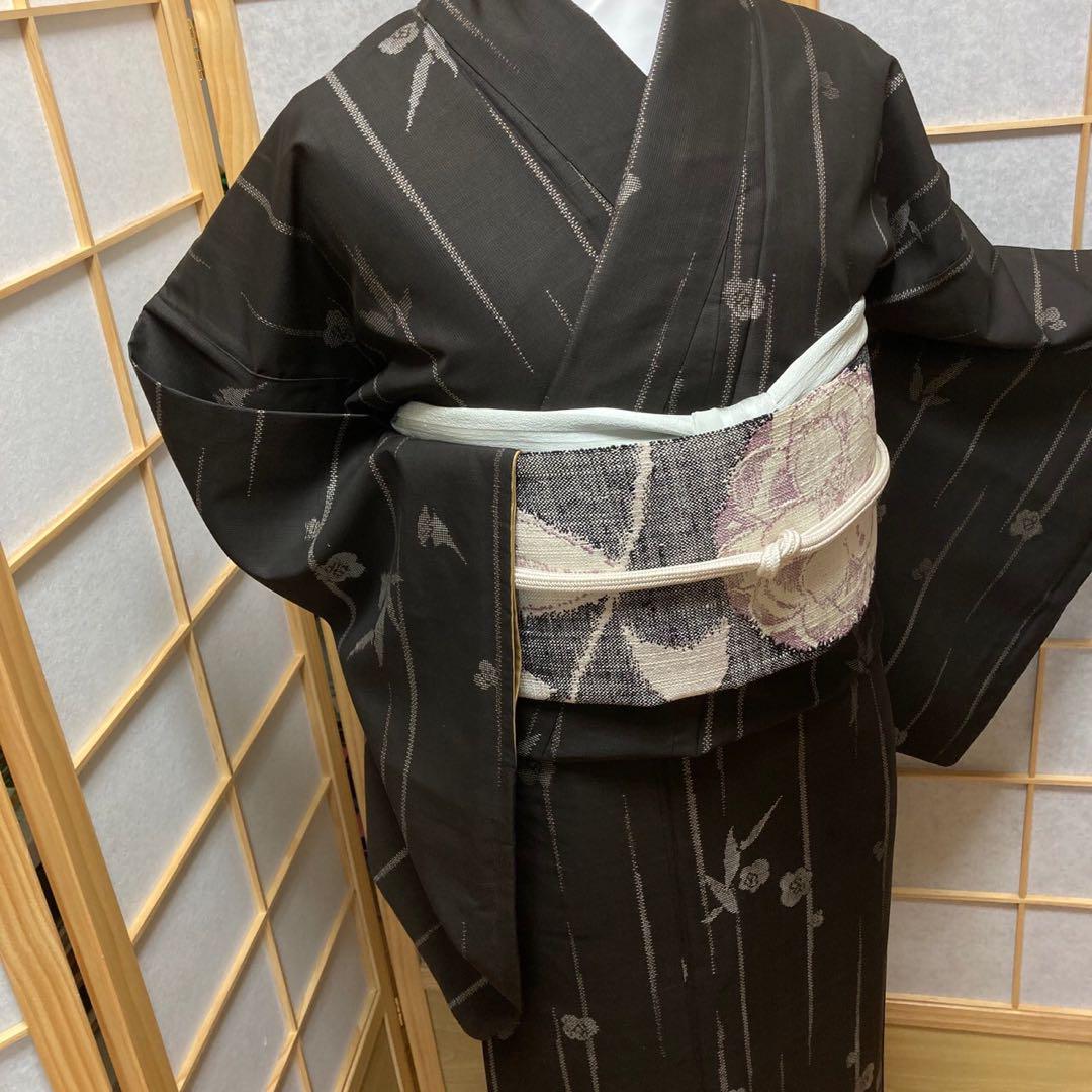 3125# Japanese Kimono Vintage Womens Silk Pongee Fabric Robe Kimono only sold