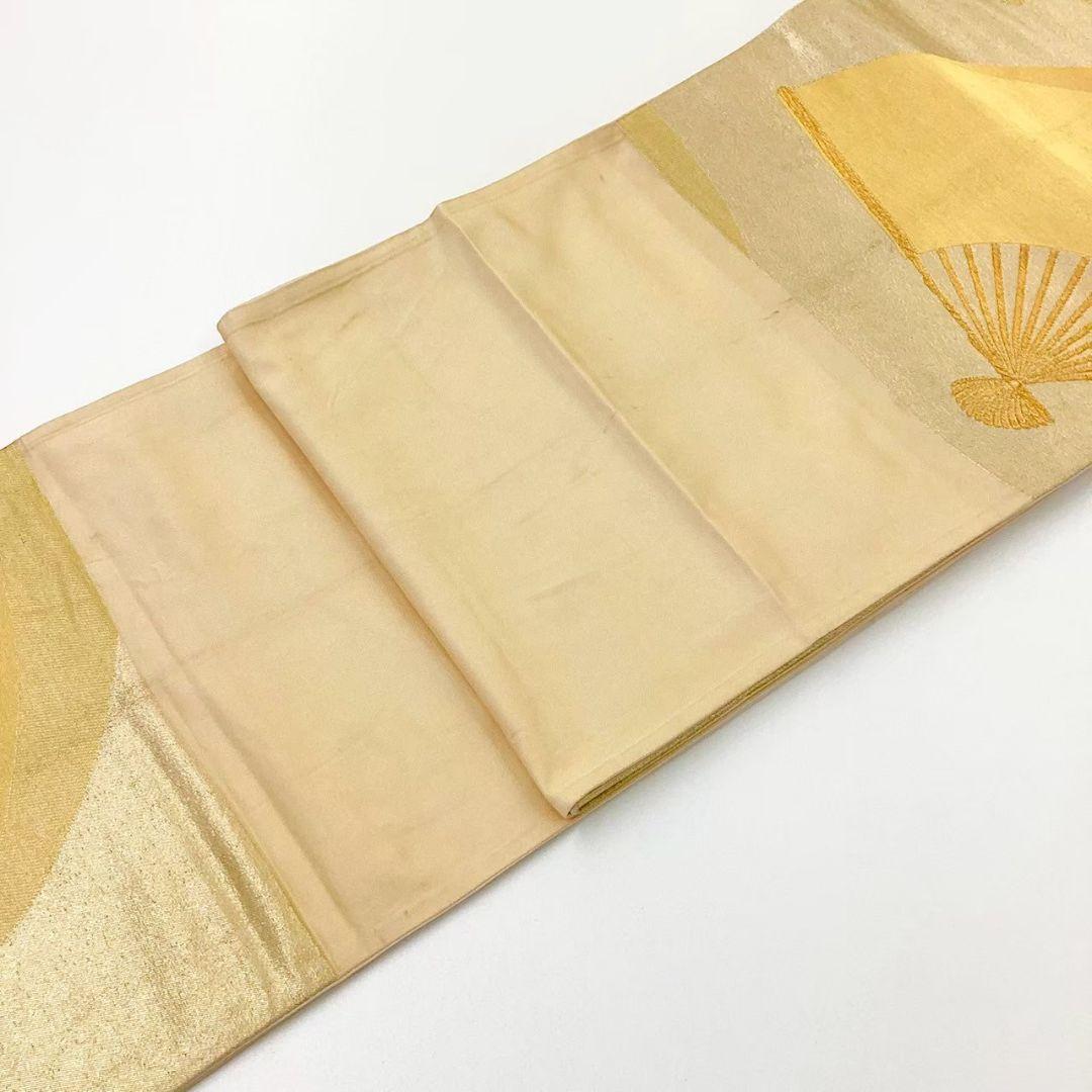 4224# Japanese Vintage Fukuro Obi Belt Kimono Fabric Silk Traditional Untailored