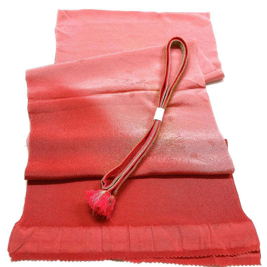 3738# Japanese Kimono Accessory Vintage Obiage and Obijime 2-piece Set Silk