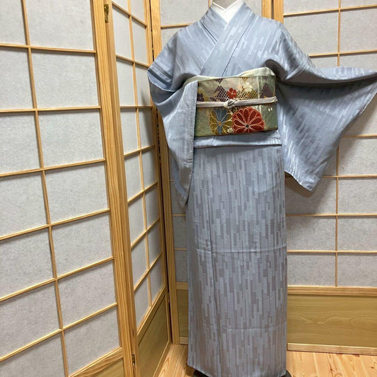 5488# Japanese Kimono Vintage Womens Silk Fabric Robe Kimono only sold