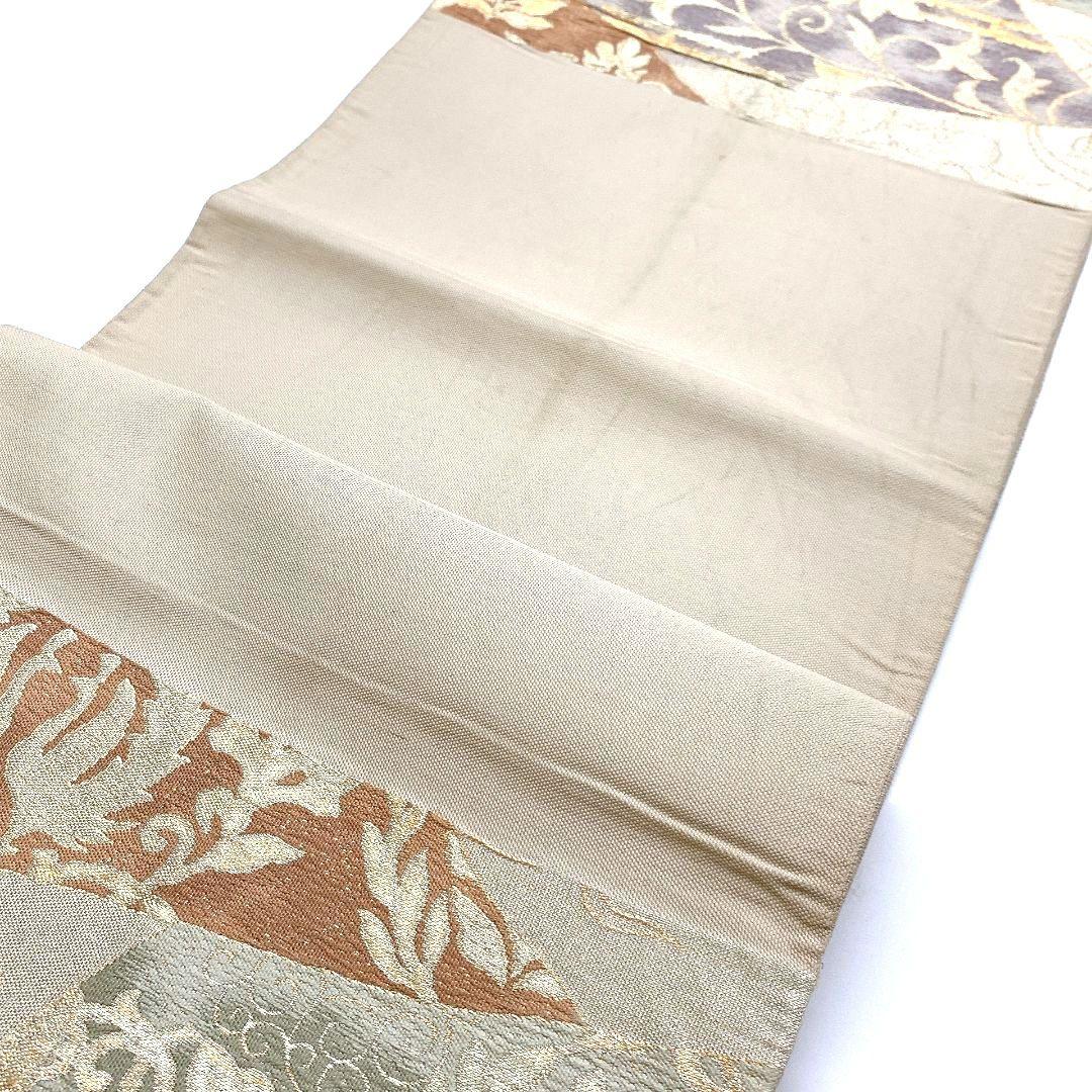 4537# Japanese Vintage Fukuro Obi Belt Kimono Fabric Silk Traditional