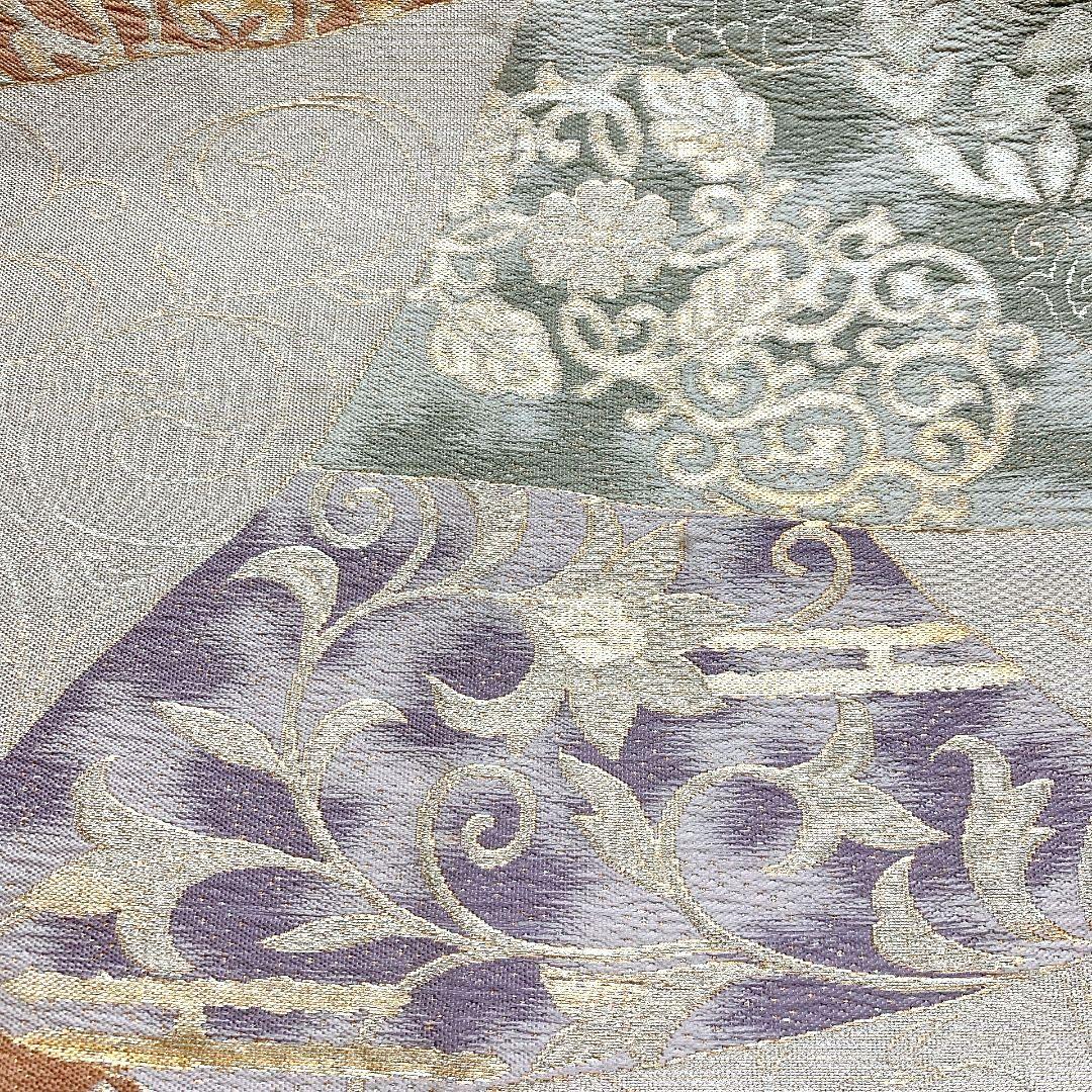 4537# Japanese Vintage Fukuro Obi Belt Kimono Fabric Silk Traditional