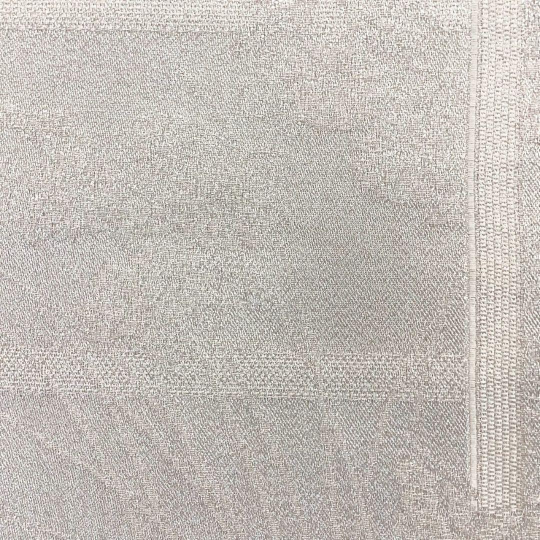 4976# Japanese Vintage Fukuro Obi Belt Kimono Fabric Silk Traditional Silver