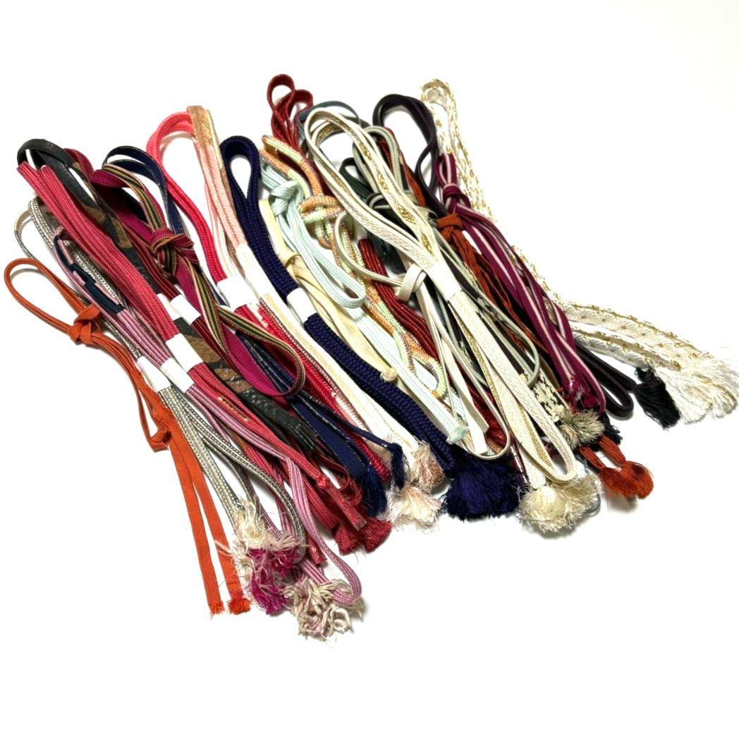 5824# Japanese Vintage Bundle 25pcs Set Bulk Obijime Kimono Silk Wholesale