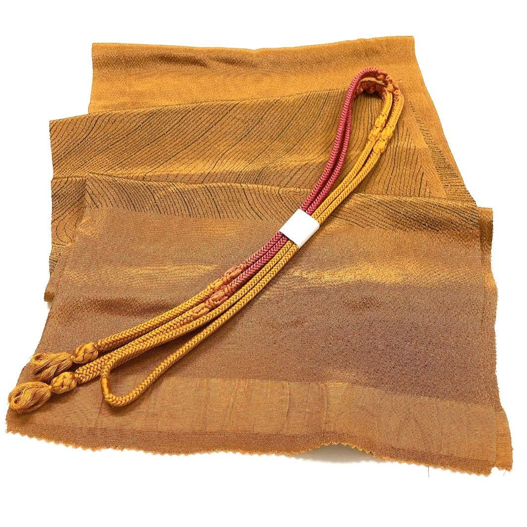4618# Japanese Kimono Accessory Vintage Obiage and Obijime 2-piece Set Silk