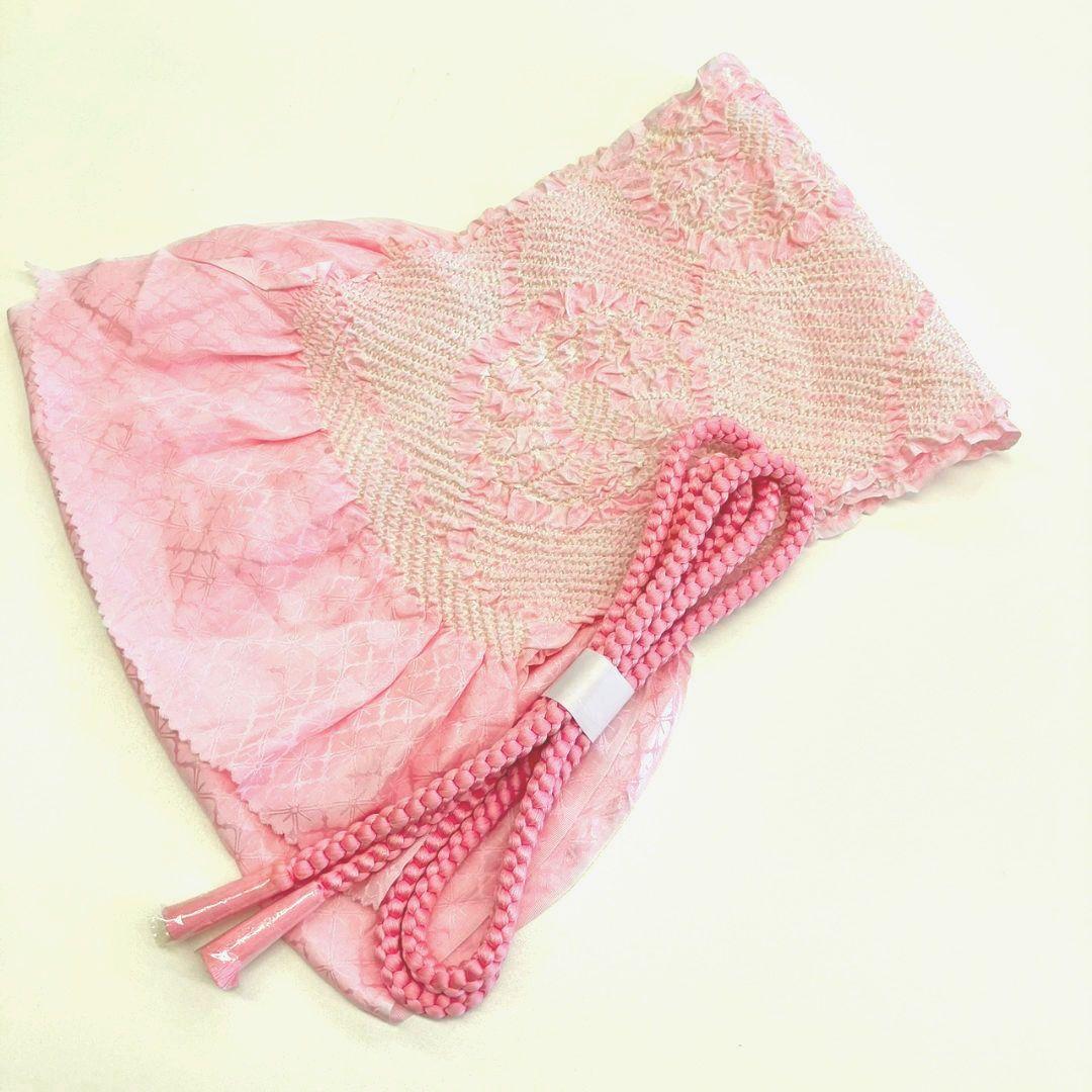 0490# Japanese Kimono Accessory Obiage and Obijime 2-piece Set Silk Shibori