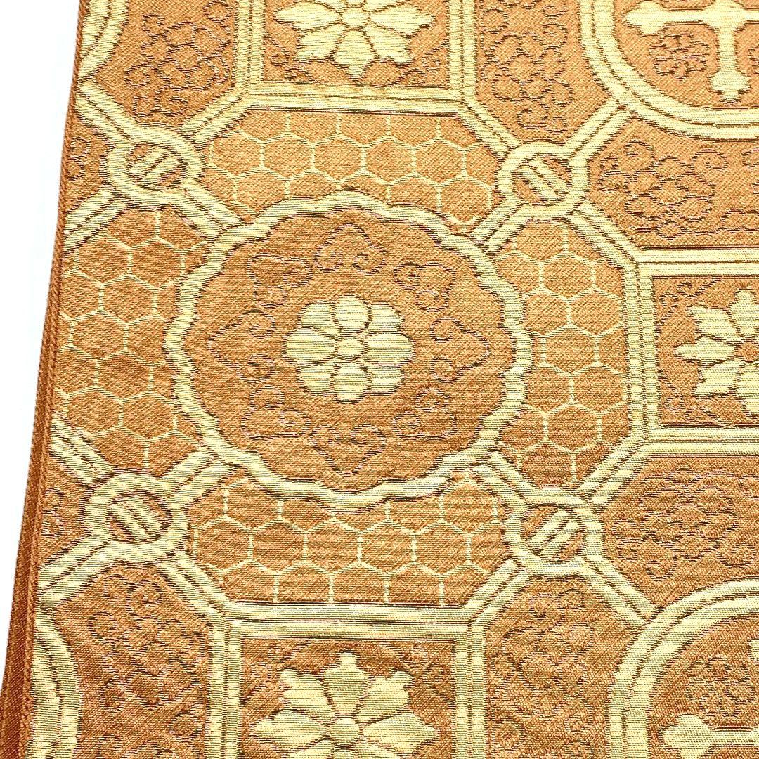 3288# Japanese Vintage Fukuro Obi Belt Kimono Fabric Silk Traditional Brown
