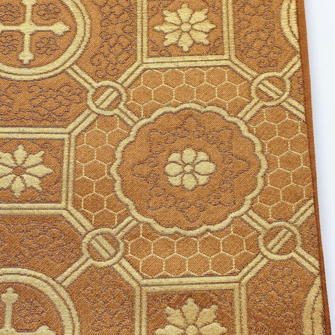 3288# Japanese Vintage Fukuro Obi Belt Kimono Fabric Silk Traditional Brown
