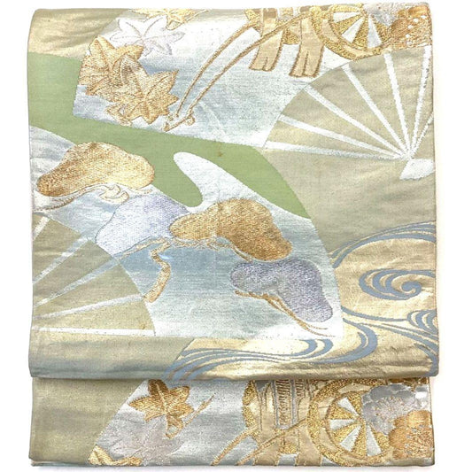 4243# Japanese Vintage Fukuro Obi Belt Kimono Fabric Silk Traditional