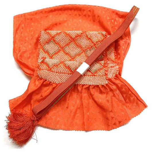 3876# Japanese Kimono Accessory Obiage and Obijime 2-piece Set Silk Shibori
