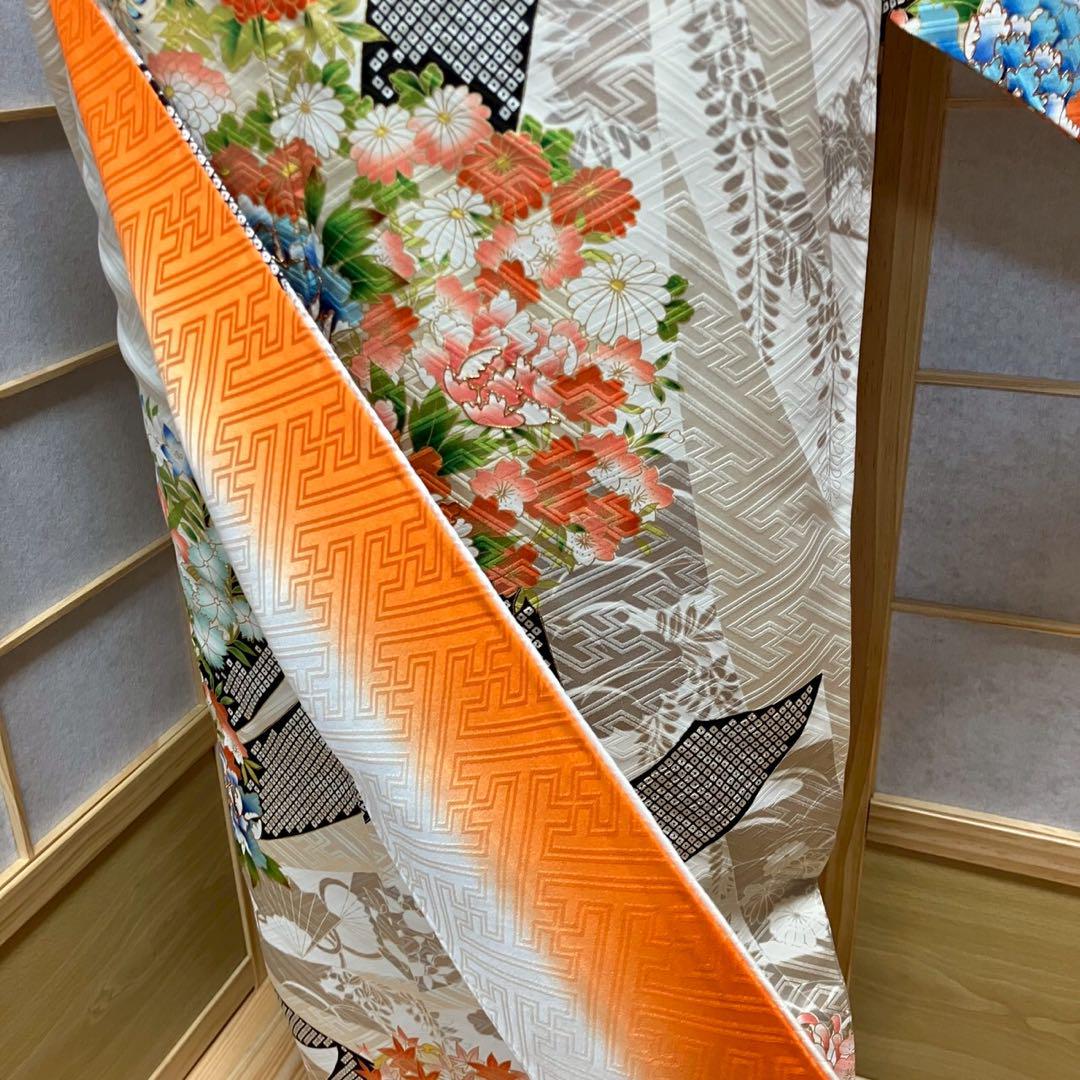 4426# Japanese Kimono Vintage Womens Silk Fabric Robe Kimono only sold
