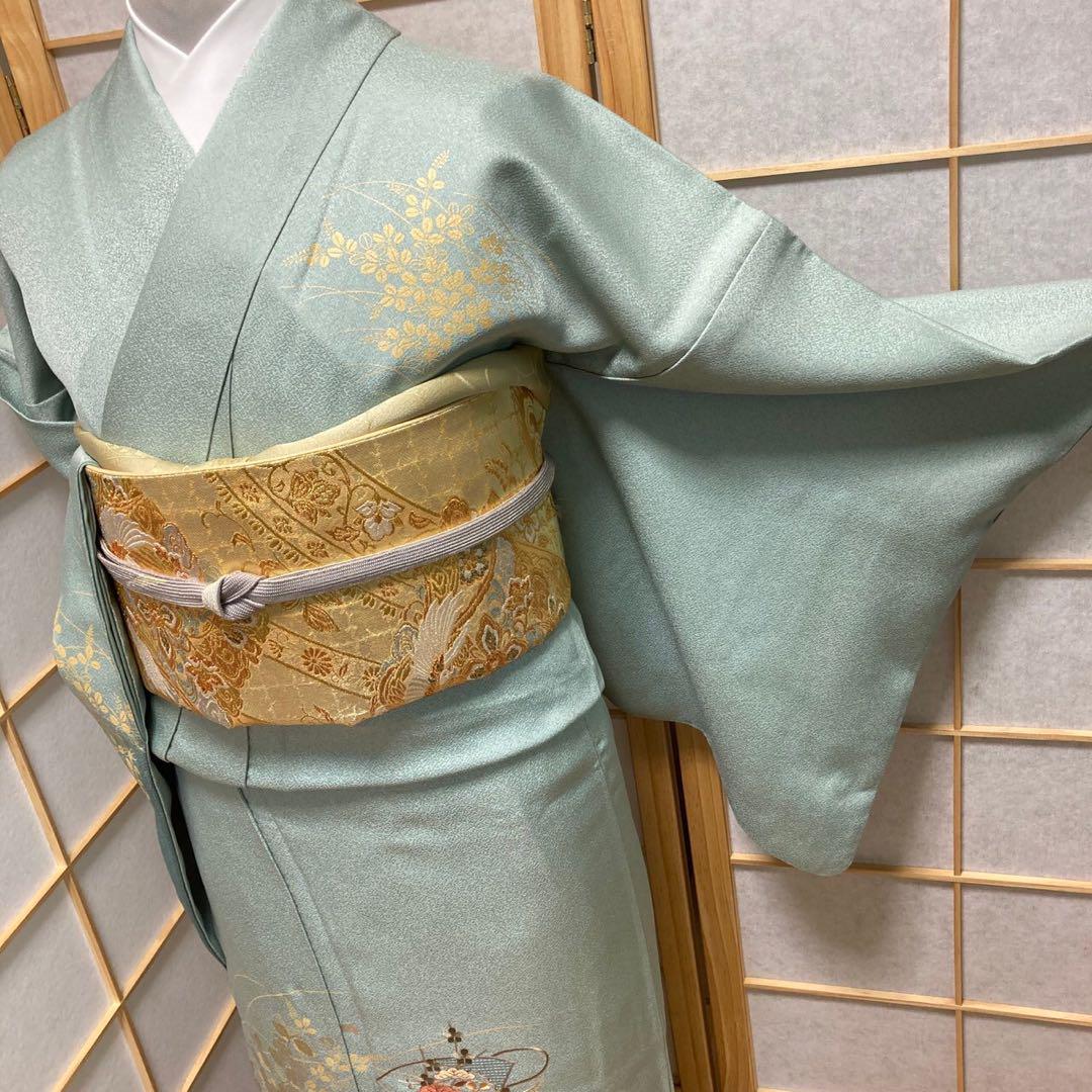 2276# Japanese Kimono Vintage Womens Silk Fabric Robe Kimono only sold