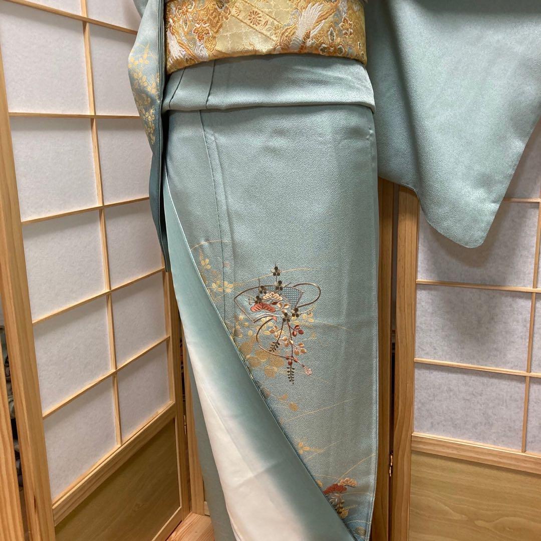 2276# Japanese Kimono Vintage Womens Silk Fabric Robe Kimono only sold