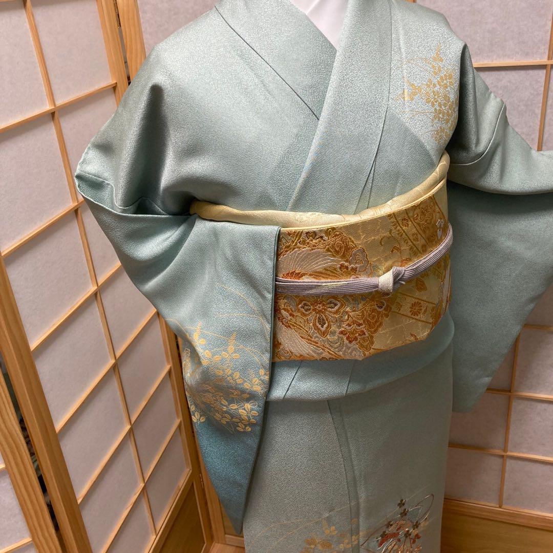 2276# Japanese Kimono Vintage Womens Silk Fabric Robe Kimono only sold