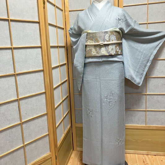 5484# Japanese Kimono Vintage Womens Silk Fabric Robe Kimono only sold