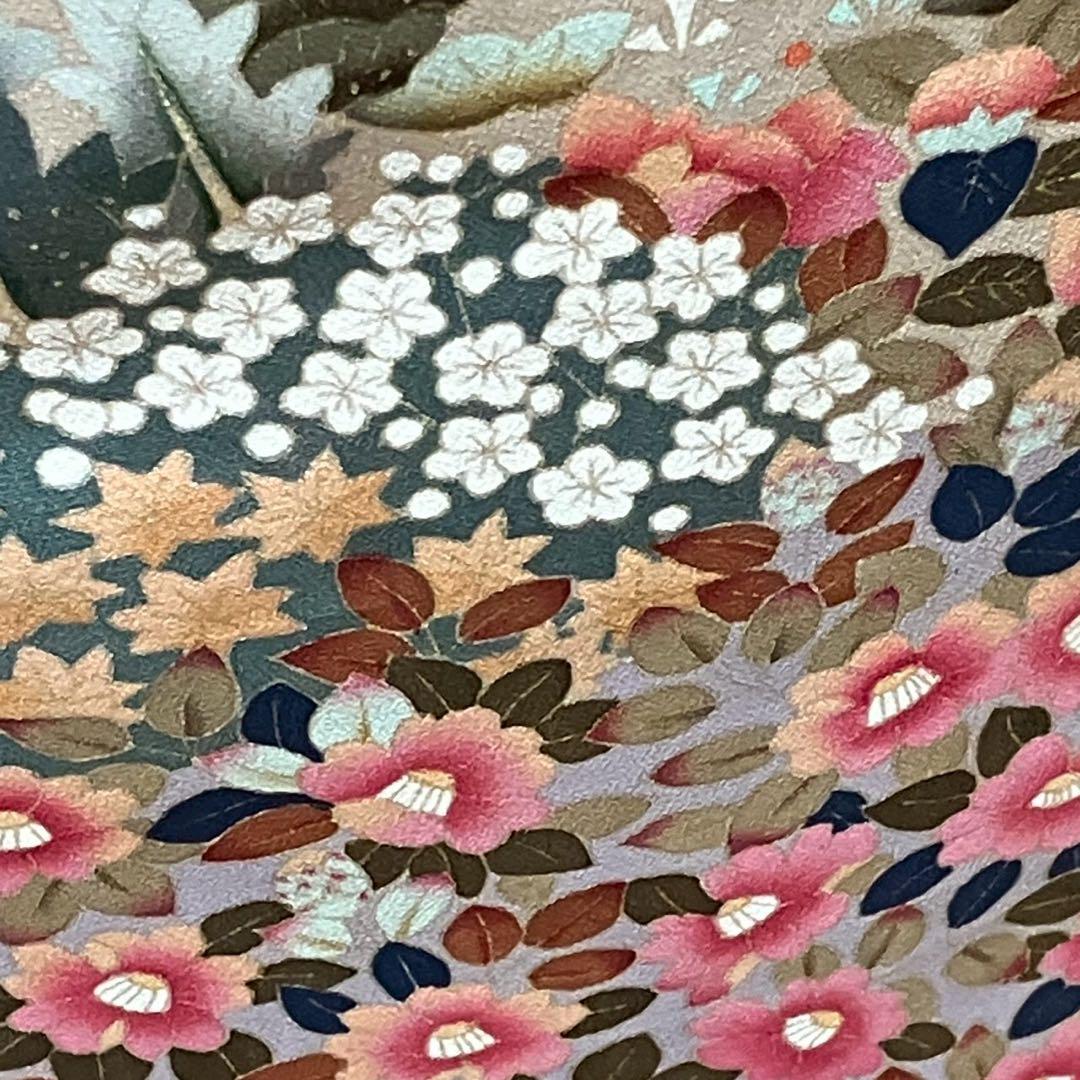 5479# Japanese Tomesode Kimono Vintage Womens Silk Fabric Robe Kimono only sold