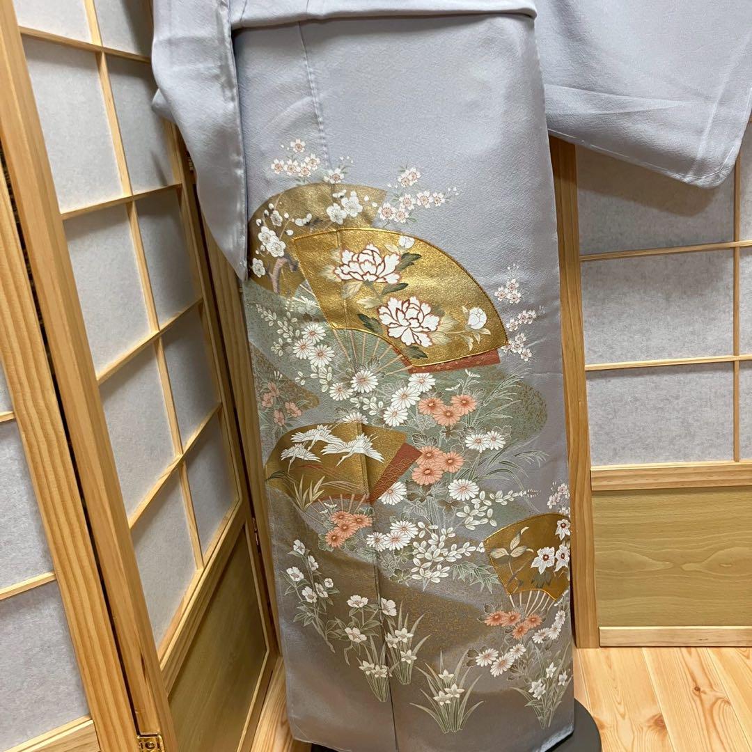 5793# Japanese Tomesode Kimono Vintage Womens Silk Fabric Robe Kimono only sold