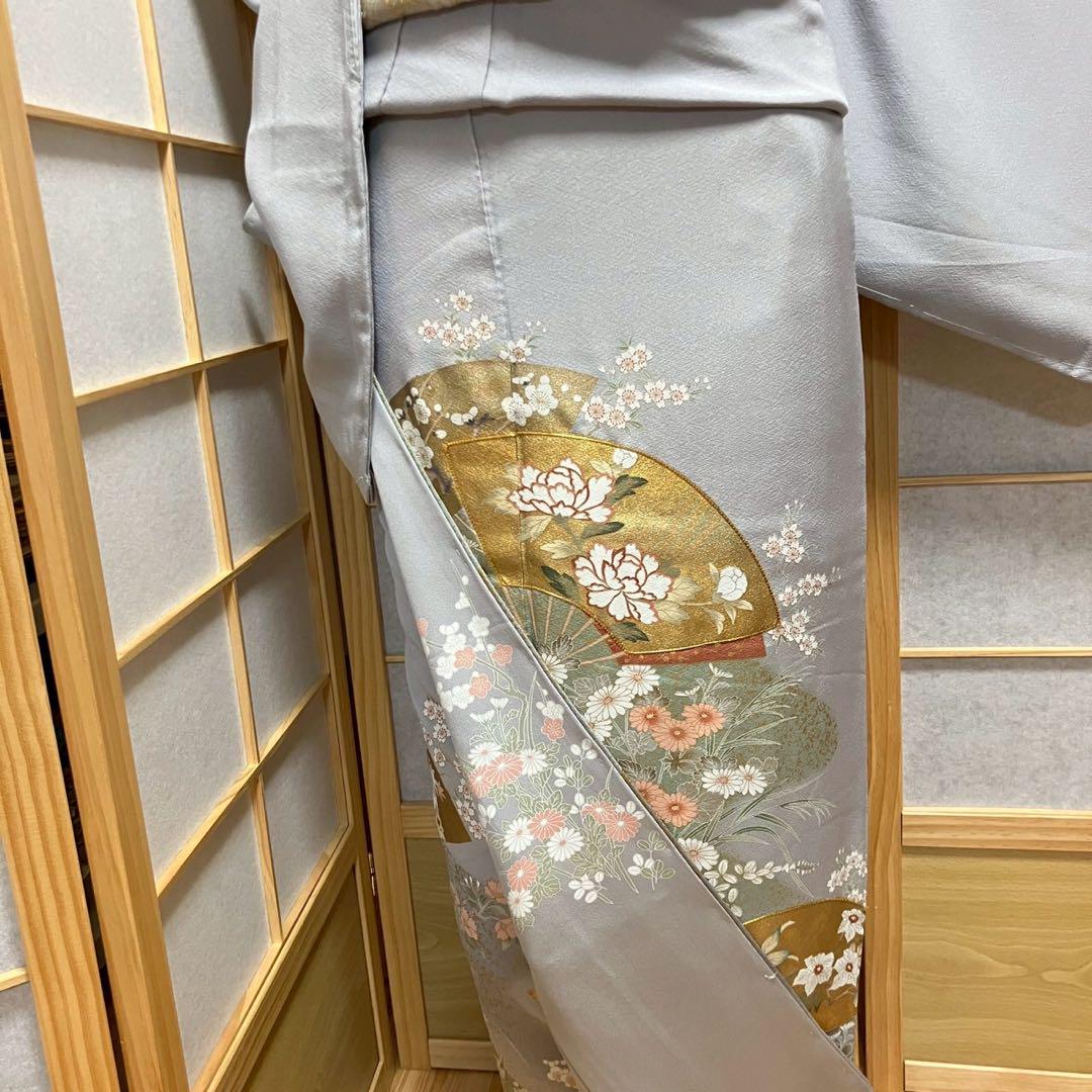 5793# Japanese Tomesode Kimono Vintage Womens Silk Fabric Robe Kimono only sold