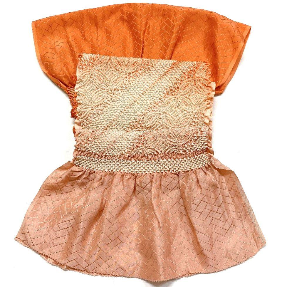4663# Japanese Kimono Accessory Obiage and Obijime 2-piece Set Silk Shibori