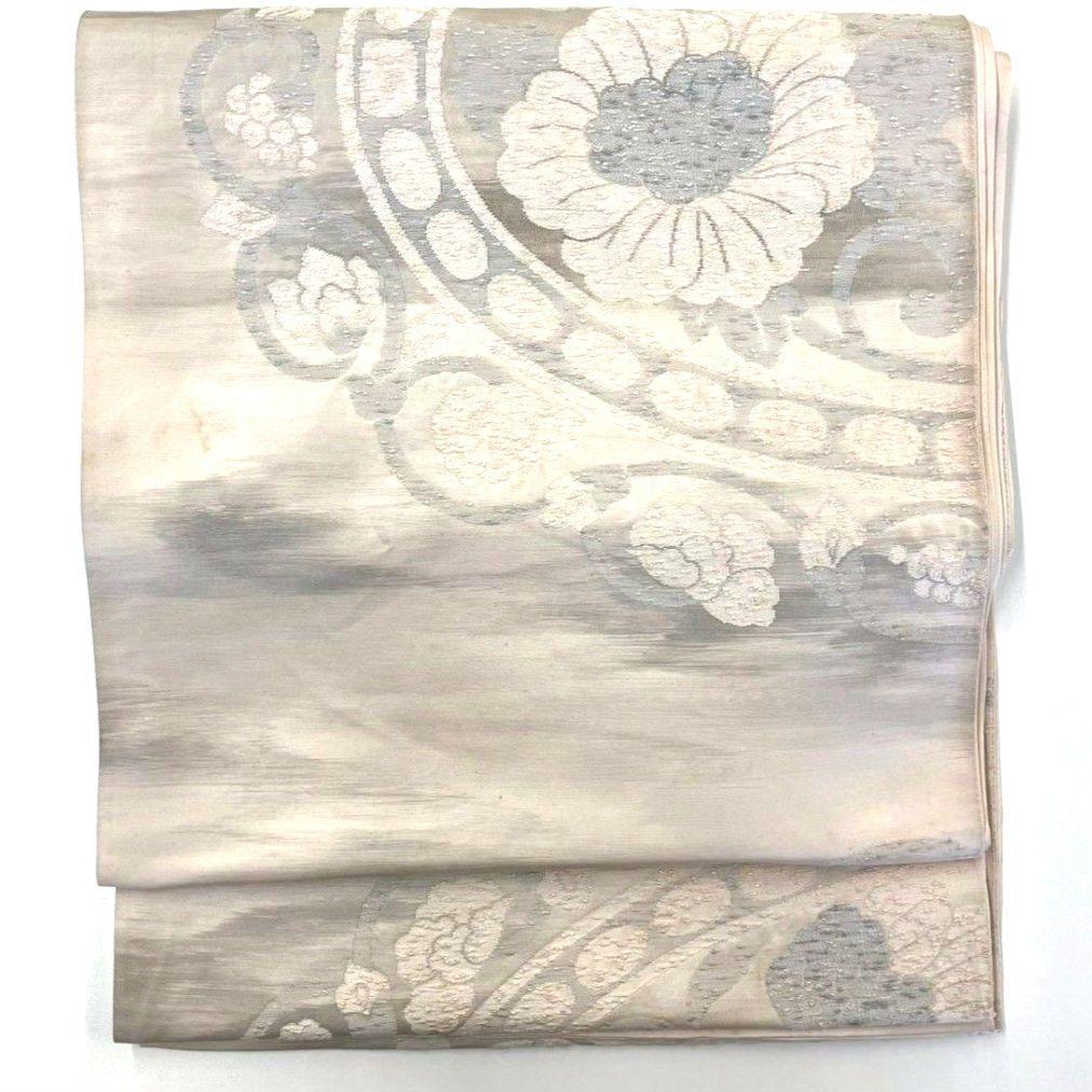 3583# Japanese Vintage Fukuro Obi Belt Kimono Fabric Silk Traditional
