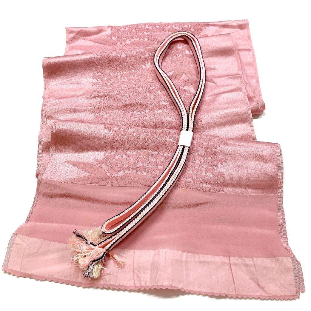 4542# Japanese Kimono Accessory Vintage Obiage and Obijime 2-piece Set Silk