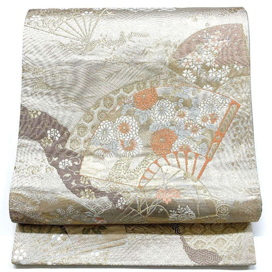 4072# Japanese Vintage Fukuro Obi Belt Kimono Fabric Silk Traditional