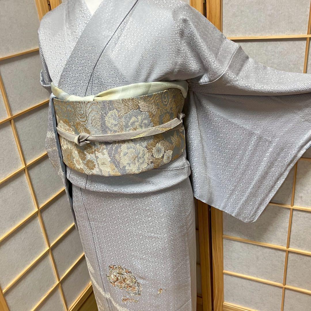 5459# Japanese Kimono Vintage Womens Silk Fabric Robe Kimono only sold Shibori