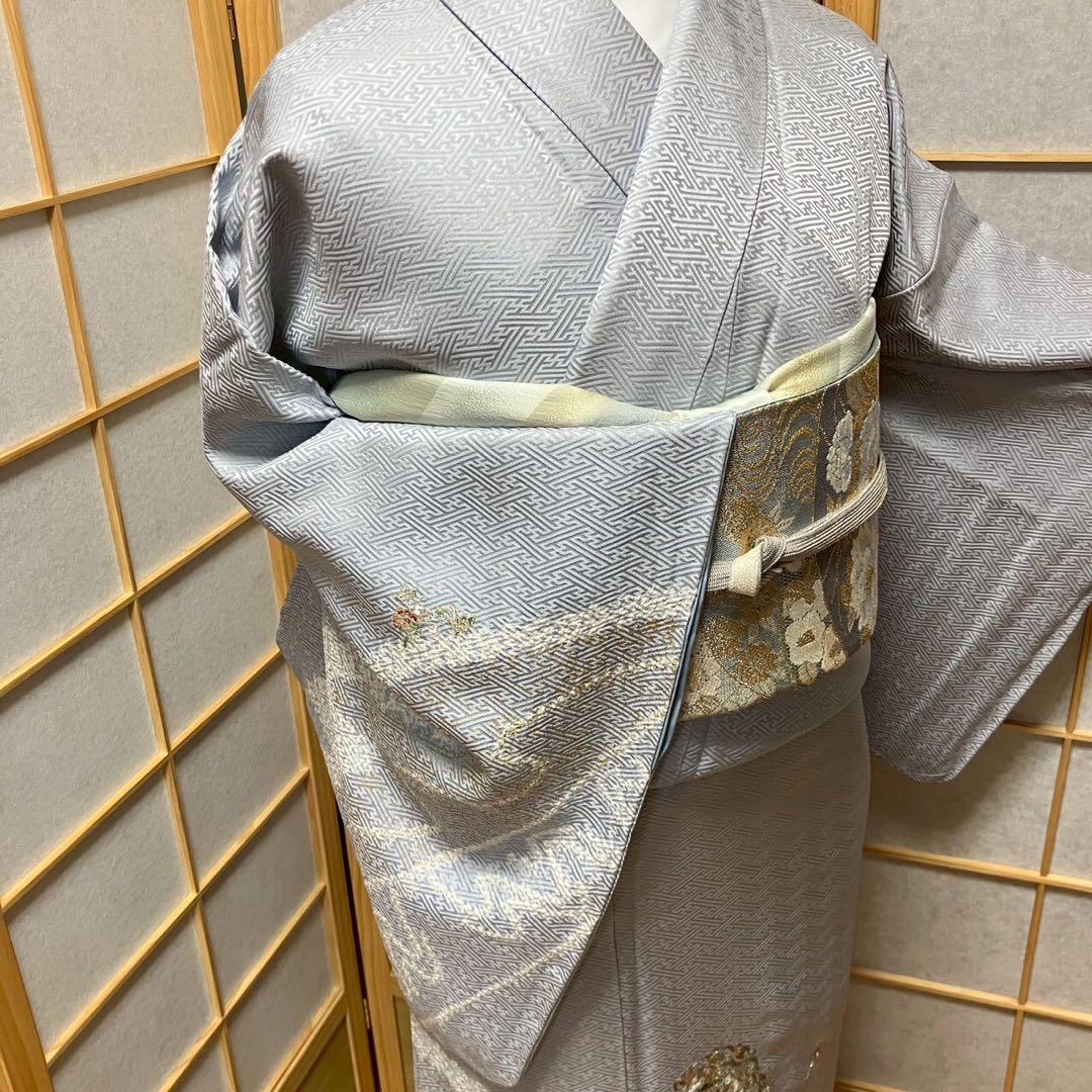 5459# Japanese Kimono Vintage Womens Silk Fabric Robe Kimono only sold Shibori
