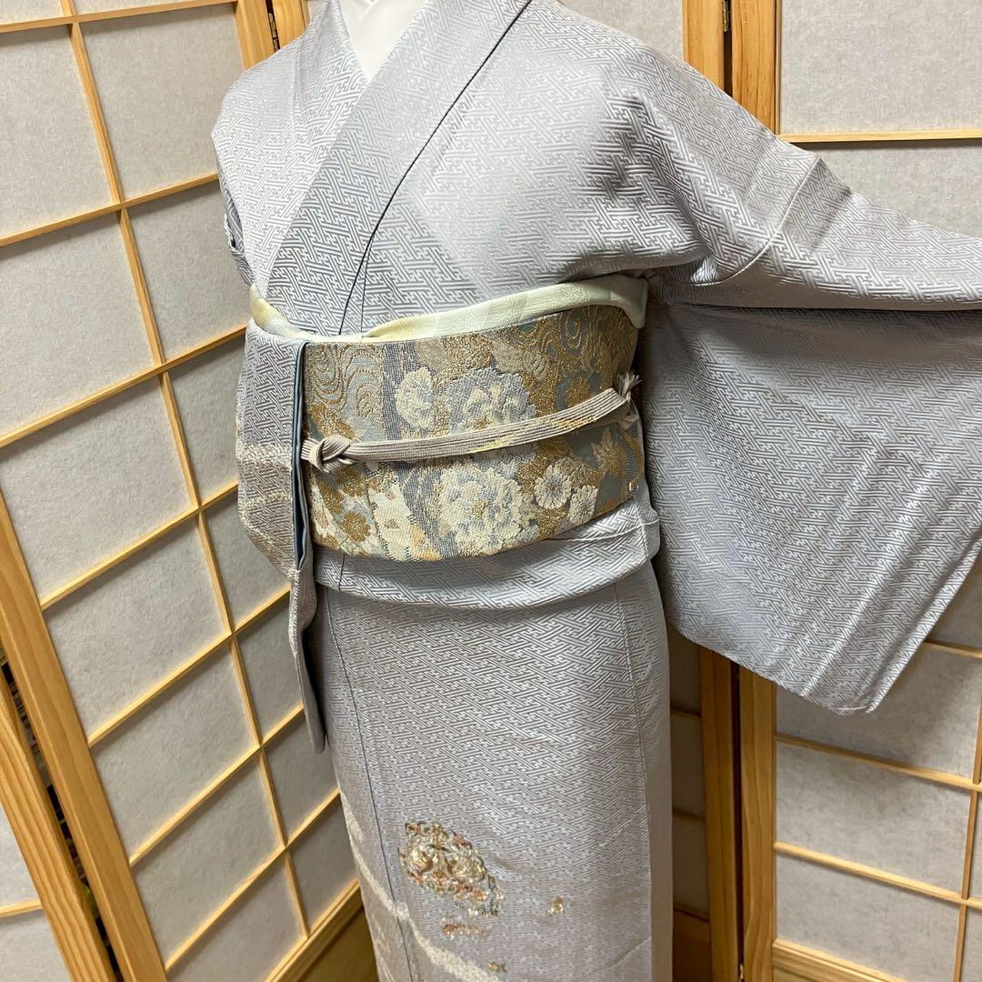 5459# Japanese Kimono Vintage Womens Silk Fabric Robe Kimono only sold Shibori