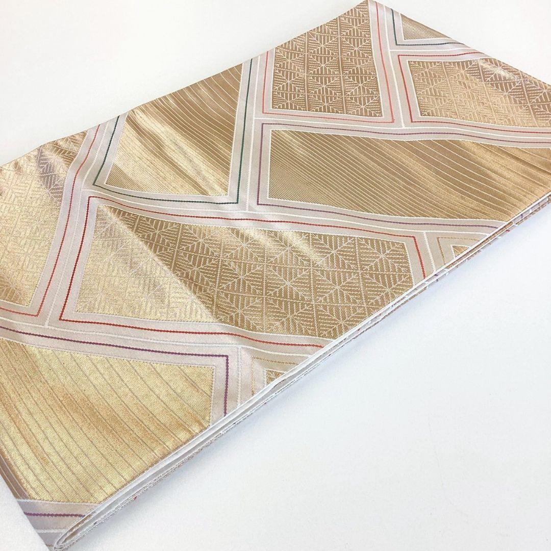 5215# Japanese Vintage Fukuro Obi Belt Kimono Fabric Silk Traditional Untailored