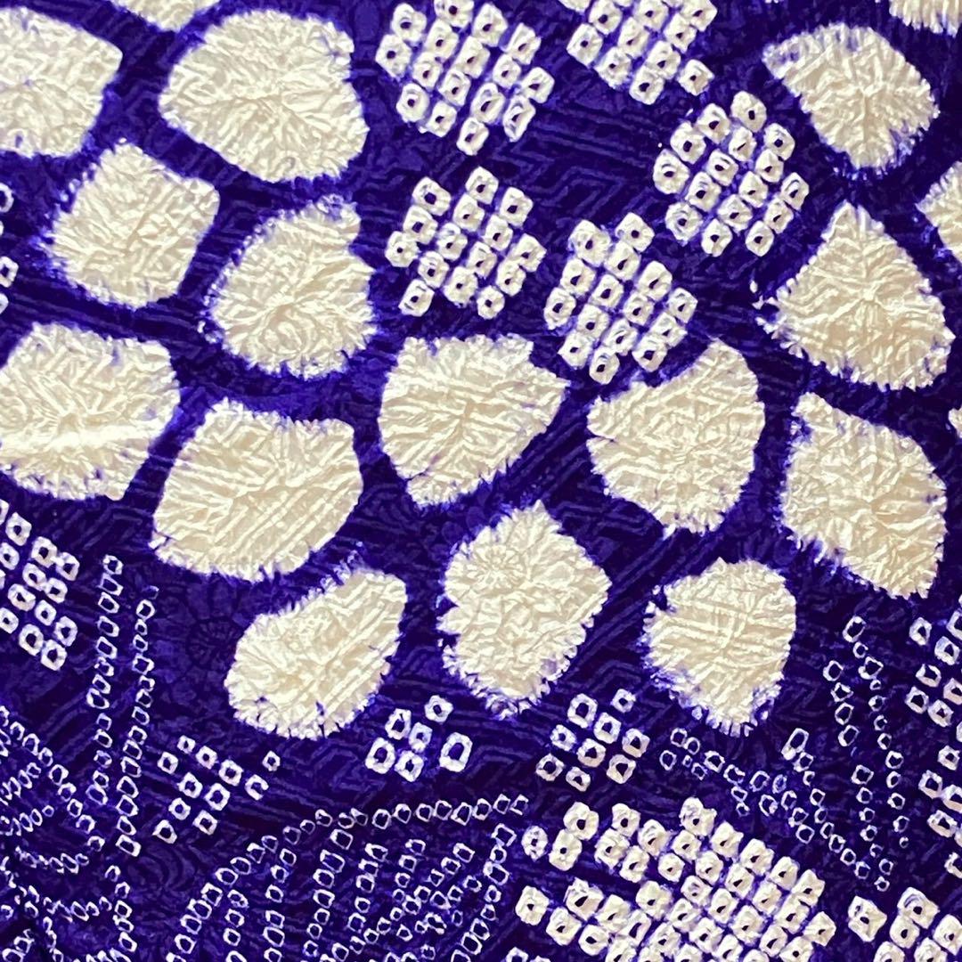 4884# Japanese Vintage Furisode Kimono Obi Obijime Obiage 4-Piece Set Silk Robe