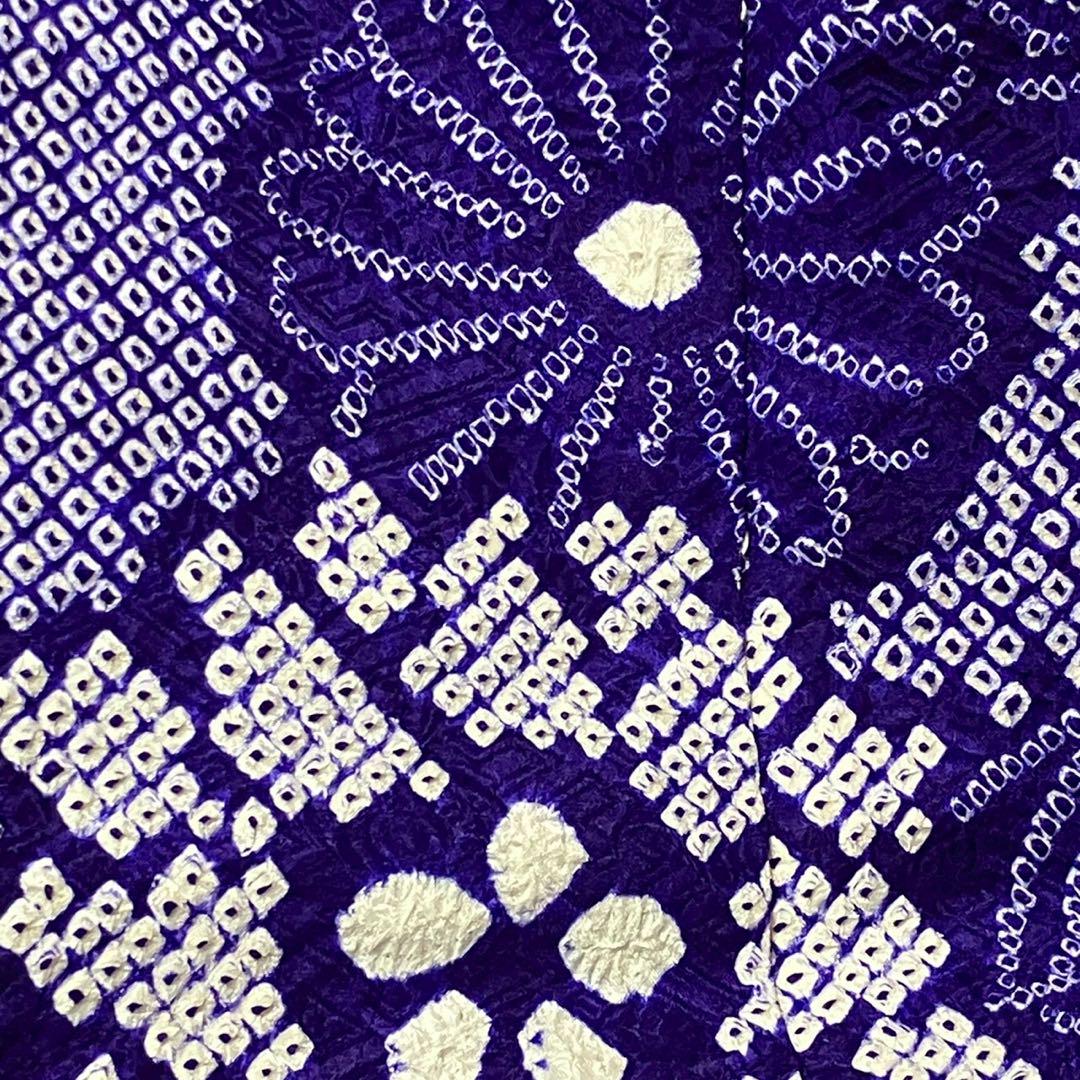 4884# Japanese Vintage Furisode Kimono Obi Obijime Obiage 4-Piece Set Silk Robe