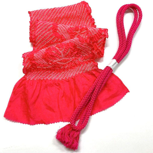 3376# Japanese Kimono Accessory Obiage and Obijime 2-piece Set Silk Shibori