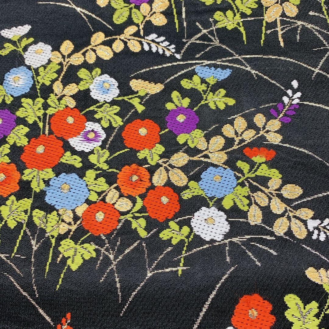 5083# Japanese Vintage Fukuro Obi Belt Kimono Fabric Silk Traditional Embroidery